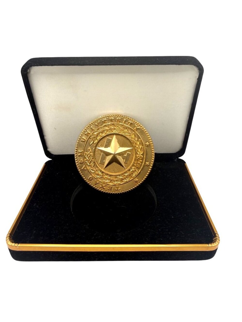 Texas A&M University Aggies 125th Anniversary 1876–2001 Gold-Plated Medallion